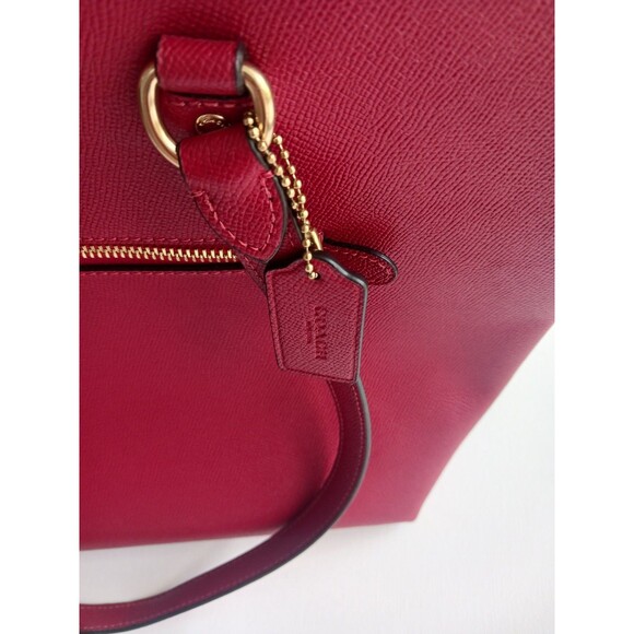 Coach Signature Gallery Tote NWT IM/CHERRY Holiday Red Old Money Preppy - Picture 6 of 9